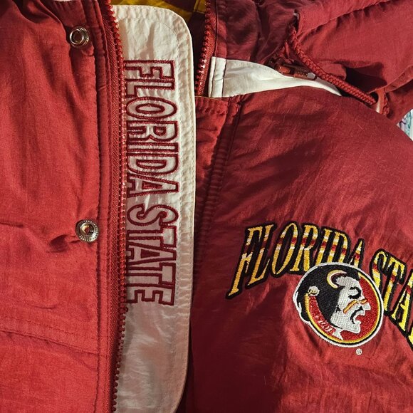 Mens 90's Vintage Florida State University Seminoles Starter Puffer Jacket Small - Picture 8 of 16